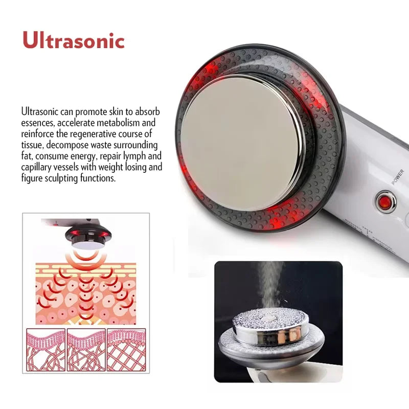 3 in 1 Cavitation Ultrasonic Machine Weight Loss Microcurrent EMS Body Slimming Massager Fat Burner Cream Gel