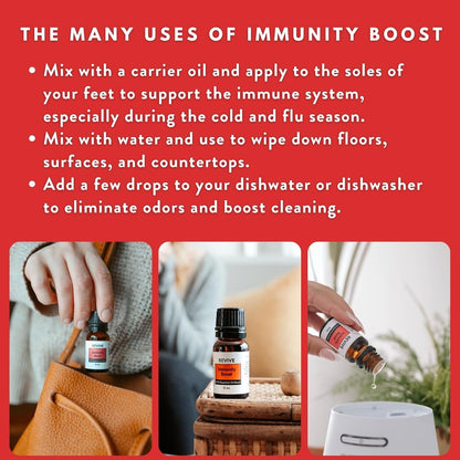 Immunity Boost Essential Oil Blend Set by  - 100% Pure Therapeutic Grade for Diffusion, Humidification, Massage, Aromatherapy, and Skin & Hair Care