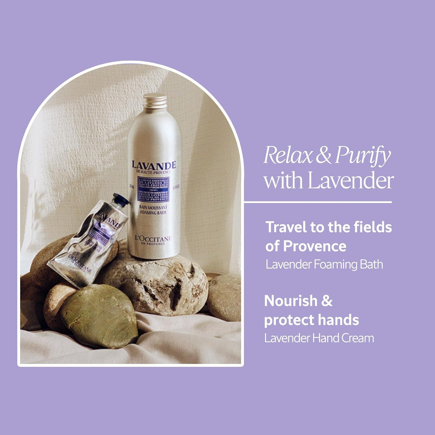 Foaming Bath: Relaxing Lavender, Comforting Shea, Beautifying Almond Milk, Citrusy Verbena, Cleansing Bubble Bath, 16.9 Fl. Oz