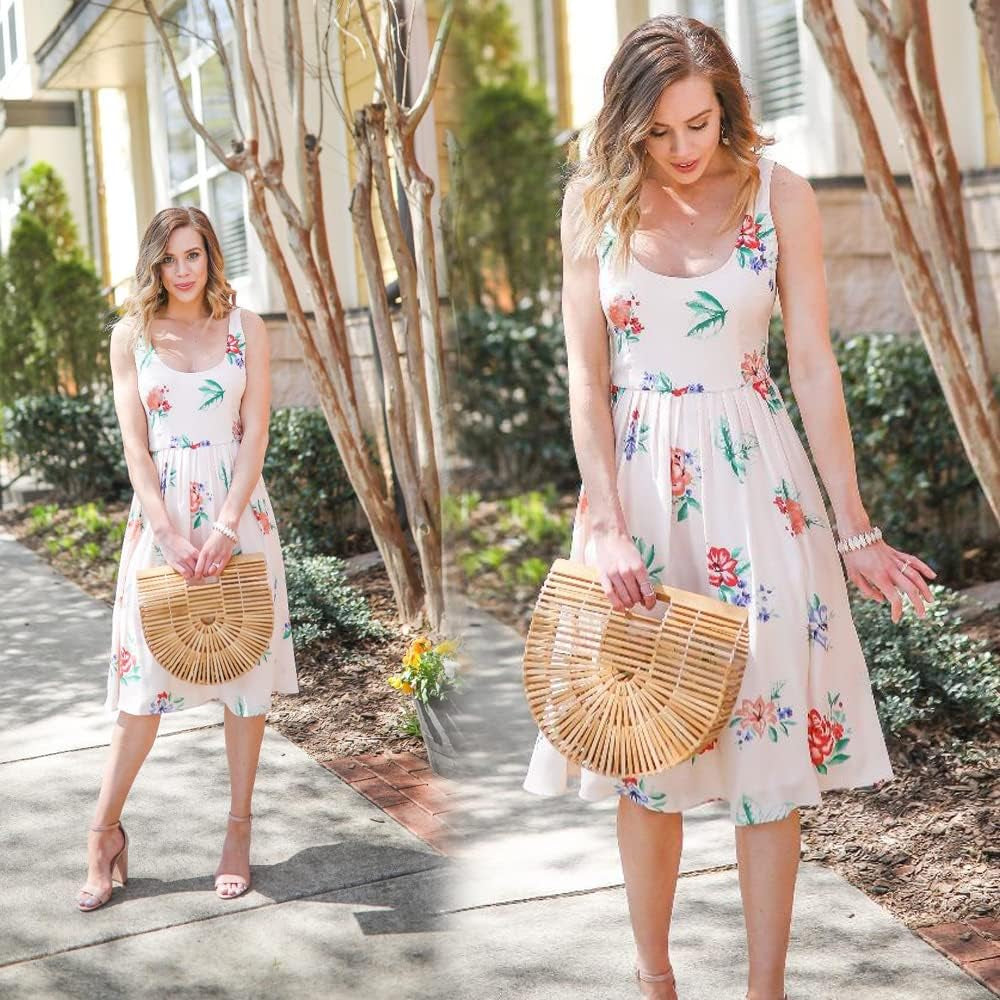 Womens Bamboo Handbag Handmade Large Tote Bag Straw Beach Bags Beach Purse Size