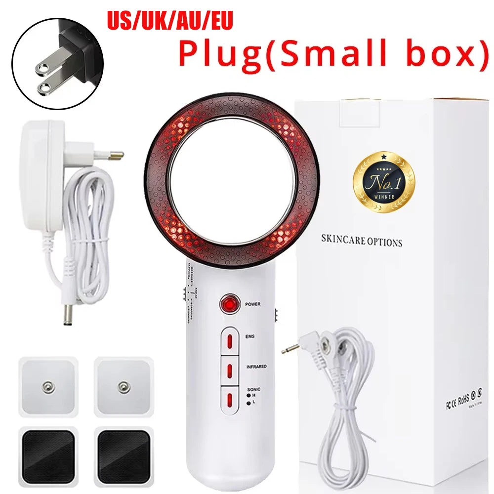 3 in 1 Cavitation Ultrasonic Machine Weight Loss Microcurrent EMS Body Slimming Massager Fat Burner Cream Gel