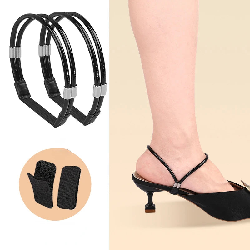 Women Shoelaces Free Triangle Bundle High Heels Adjustable Shoe Belt Ankle Holding Loose Anti-Skid Bundle Laces Tie Straps Band